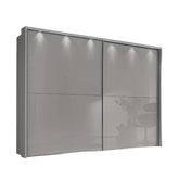 Wiemann Bristol Pebble Grey Sliding Door Wardrobe - Pendle Village Furniture