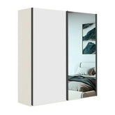 Wiemann Oxford 2 Door Sliding 200 cm Wardrobe with Mirror - Pendle Village Furniture