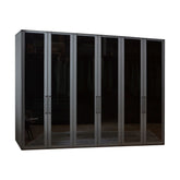 Wiemann Stylo Transparent Black Glass 6 Door Wardrobe Width 300cm