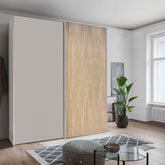 Tulsa Champagne 2 Door Sliding Wardrobe - Pendle Village Furniture