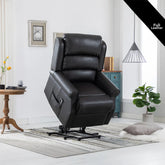 Windsor Black Leather Lift & Tilt Recliner (Dual Motor) - Pendle Village Furniture