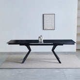 Xenia 160 - 240cm Dark Grey Extension Dining Table - Pendle Village Furniture