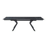 Xenia Dark Grey Sintered Stone Ceramic Extending Dining Table