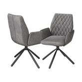 Twist Grey Swivel Set of 4 Dining Chairs - Pendle Village Furniture