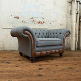 Oswald & Pablo Conrad Coastal Linen Snuggle Chair & Armchair - Pendle Village Furniture