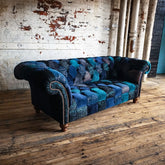 Oswald & Pablo Dorset Patchwork Velvet Chesterfield Sofa - Pendle Village Furniture