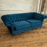 Oswald & Pablo Woodstock Velvet Chesterfield Sofa - Pendle Village Furniture