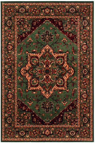 Royal Kashqai 100% Wool Green Rust Rug - 4354/401