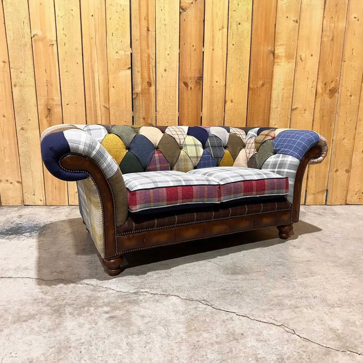 Oswald Pablo Cotswold Patchwork 2 Seater Chesterfield Sofa