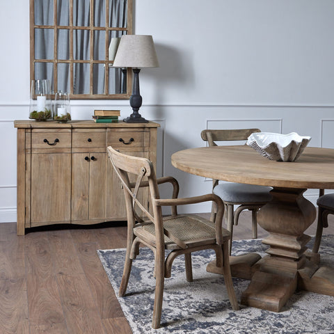 Copgrove Collection Round Pedestal Dining Table with 4 Chairs