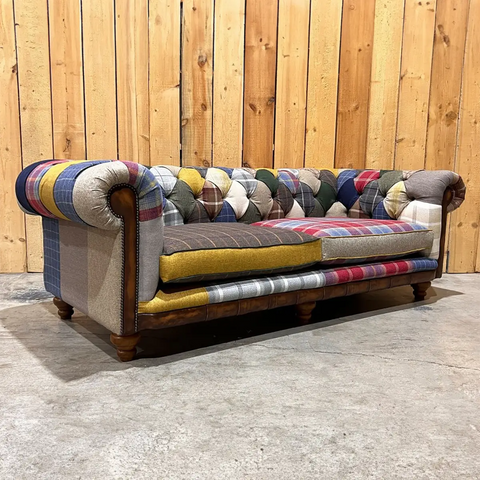 Cotswold Patchwork 3 Seater Chesterfield Sofa, also availabe in 2 Seater, Sofa and Wing Chair - Main Image  