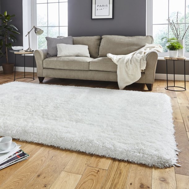 Montana Ivory Luxury Shaggy Rug - Pendle Village Furniture