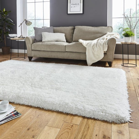 Montana Ivory Luxury Shaggy Rug - Pendle Village Furniture