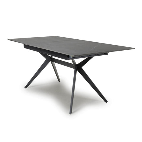 Pinnacle Extendable Granite sintered stone marble effect ceramic Dining Table - Side
