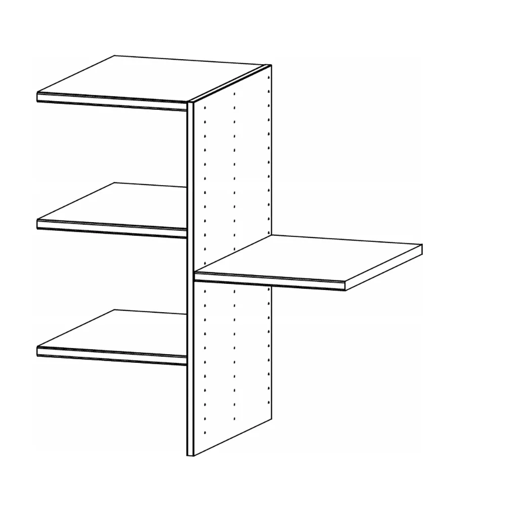 Interior Division 9ZK7 with 4 Shelves - Orange Plus - Pendle Village Furniture