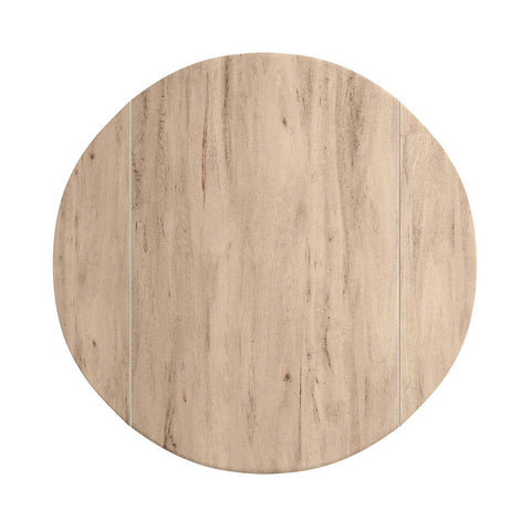 Alessio Oak Effect Ceramic Extending Round Dining Table 
