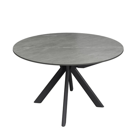 Cuneo Matt Grey Ceramic Swivel Extending Dining Table
