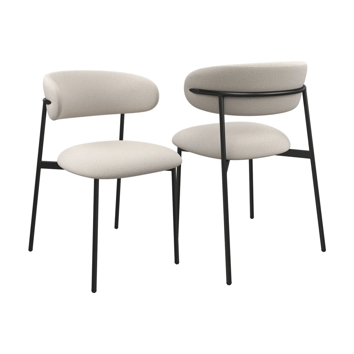 Alba Light Grey Fabric Dining Chair – Set of 4 - Pendle Village Furniture