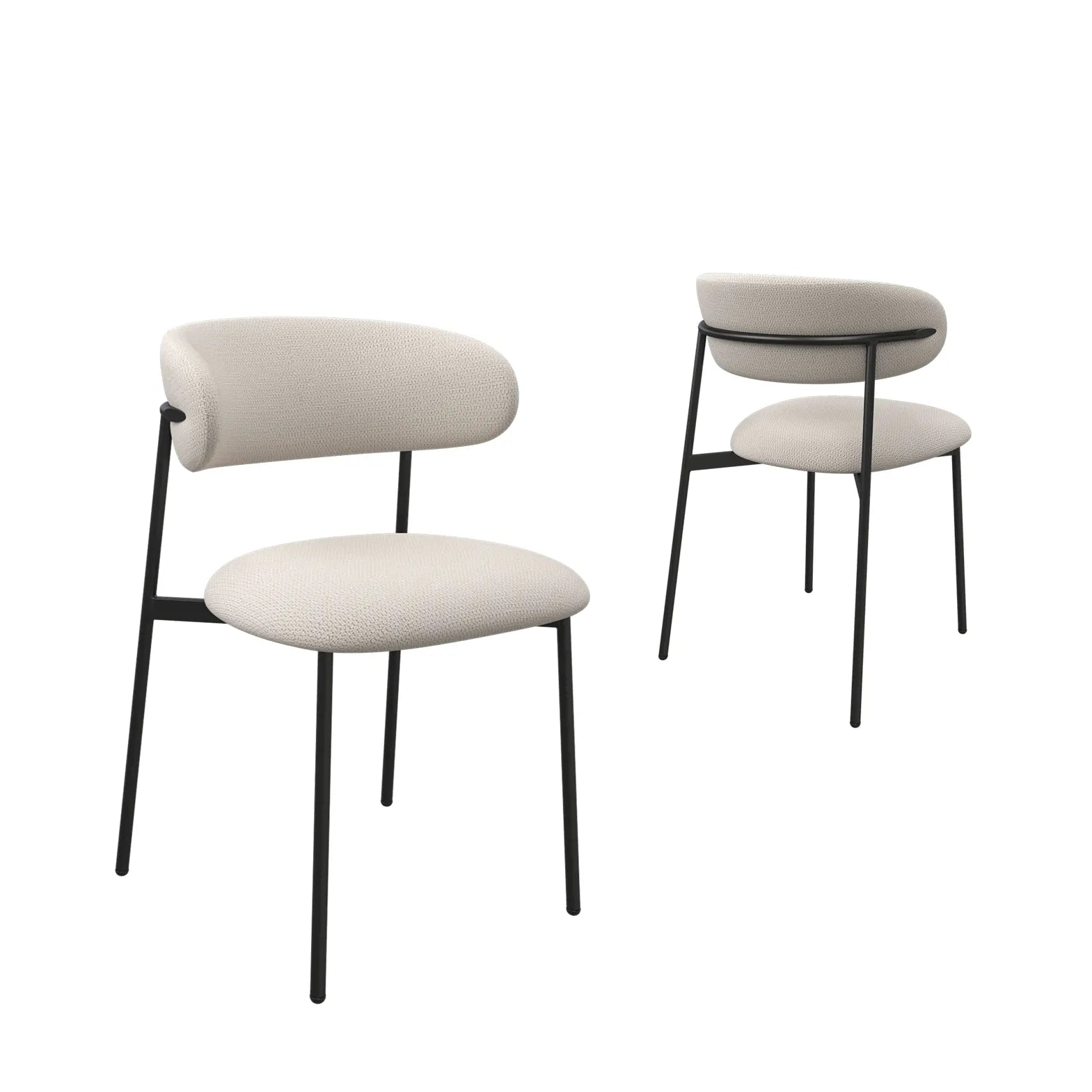 Alba Ivory Fabric Dining Chair – Set of 4 - Pendle Village Furniture