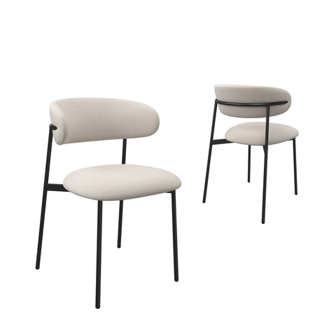 Alba Ivory Fabric Dining Chair – Set of 4 - Pendle Village Furniture