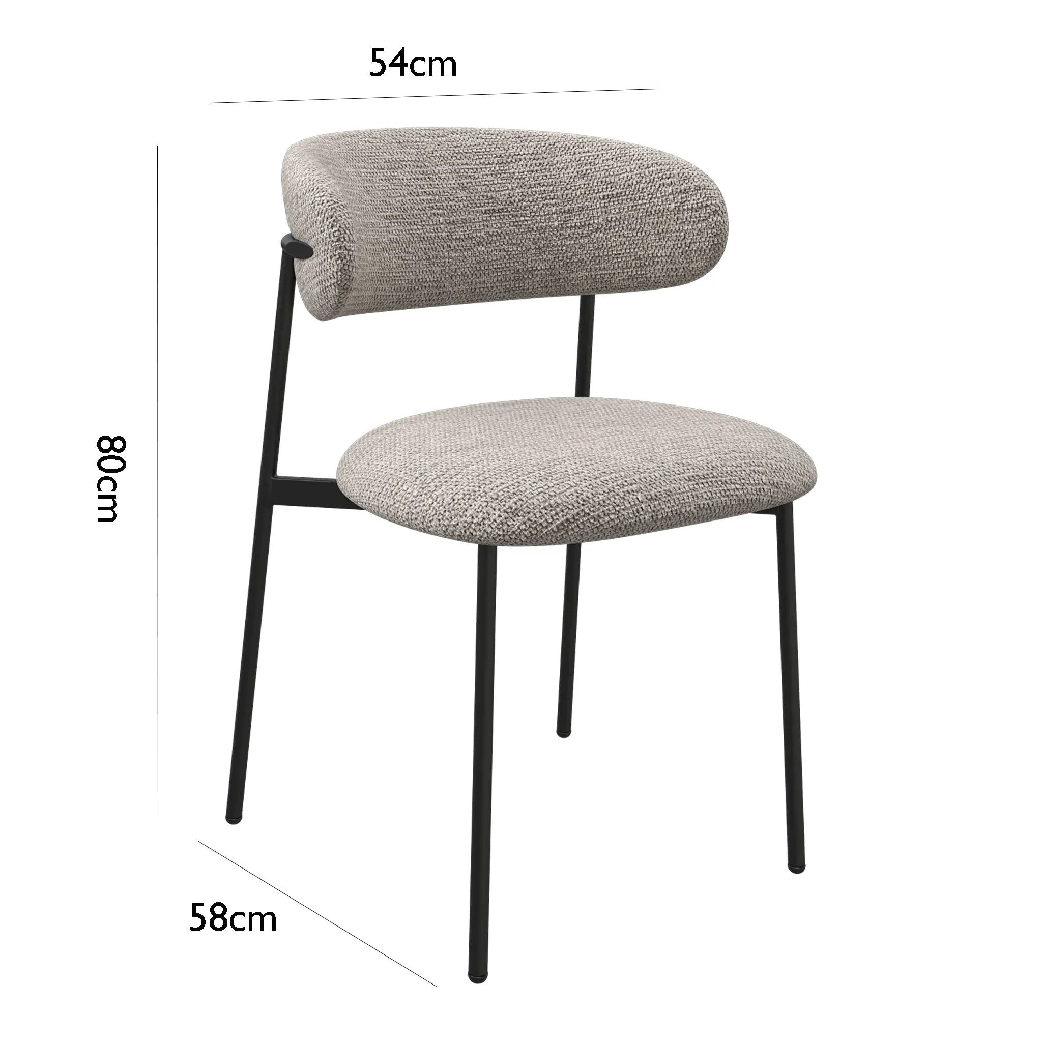 Toronto 110cm Grey Ceramic Round Dining Table with Grey Fabric Dining Chairs - Pendle Village Furniture