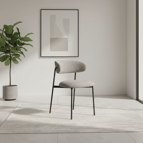 Alba Light Grey Fabric Dining Chair – Set of 4