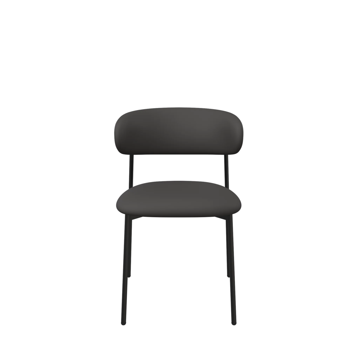 Alba Dark Grey Faux Leather Dining Chair – Set of 4 - Pendle Village Furniture
