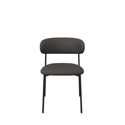 Toronto 110cm Grey Ceramic Round Dining Table with Grey Fabric Dining Chairs - Pendle Village Furniture