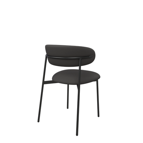 Alba Dark Grey Faux Leather Dining Chair – Set of 4 - Pendle Village Furniture