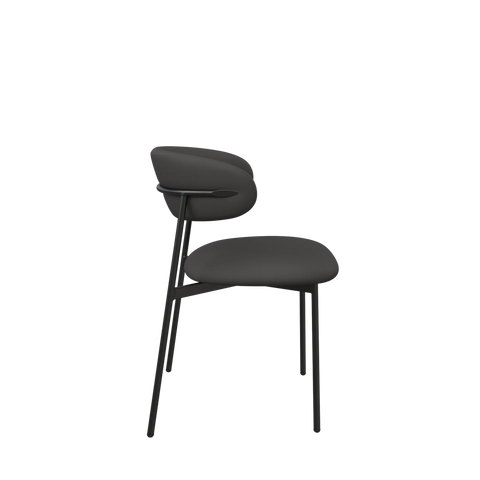 Alba Dark Grey Faux Leather Dining Chair – Set of 4 - Pendle Village Furniture