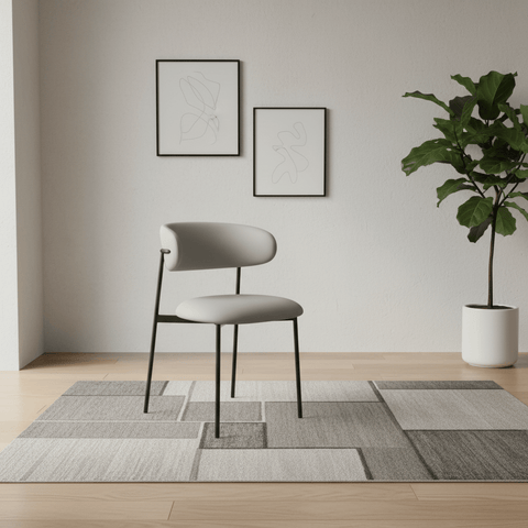 Alba Grey Faux Leather Dining Chair – Set of 4