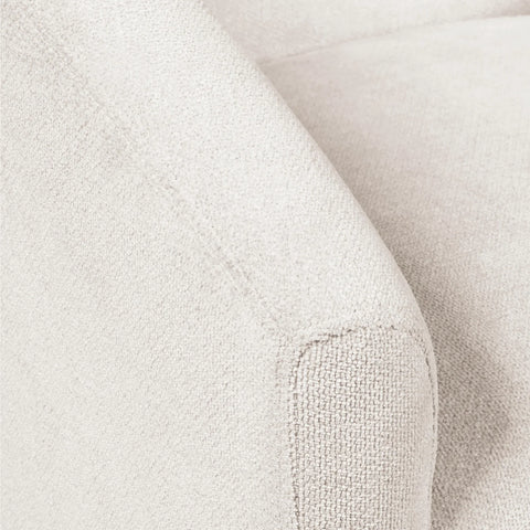Renato Cream Textured Fabric Tub Dining Chair - Set of 2 - Pendle Village Furniture