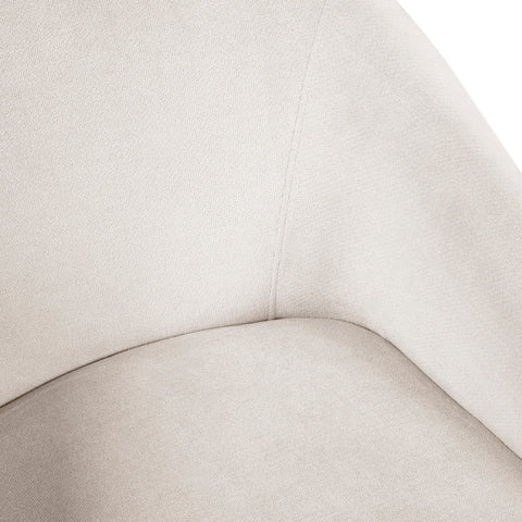 Renato Cream Textured Fabric Tub Dining Chair - Set of 2 - Pendle Village Furniture
