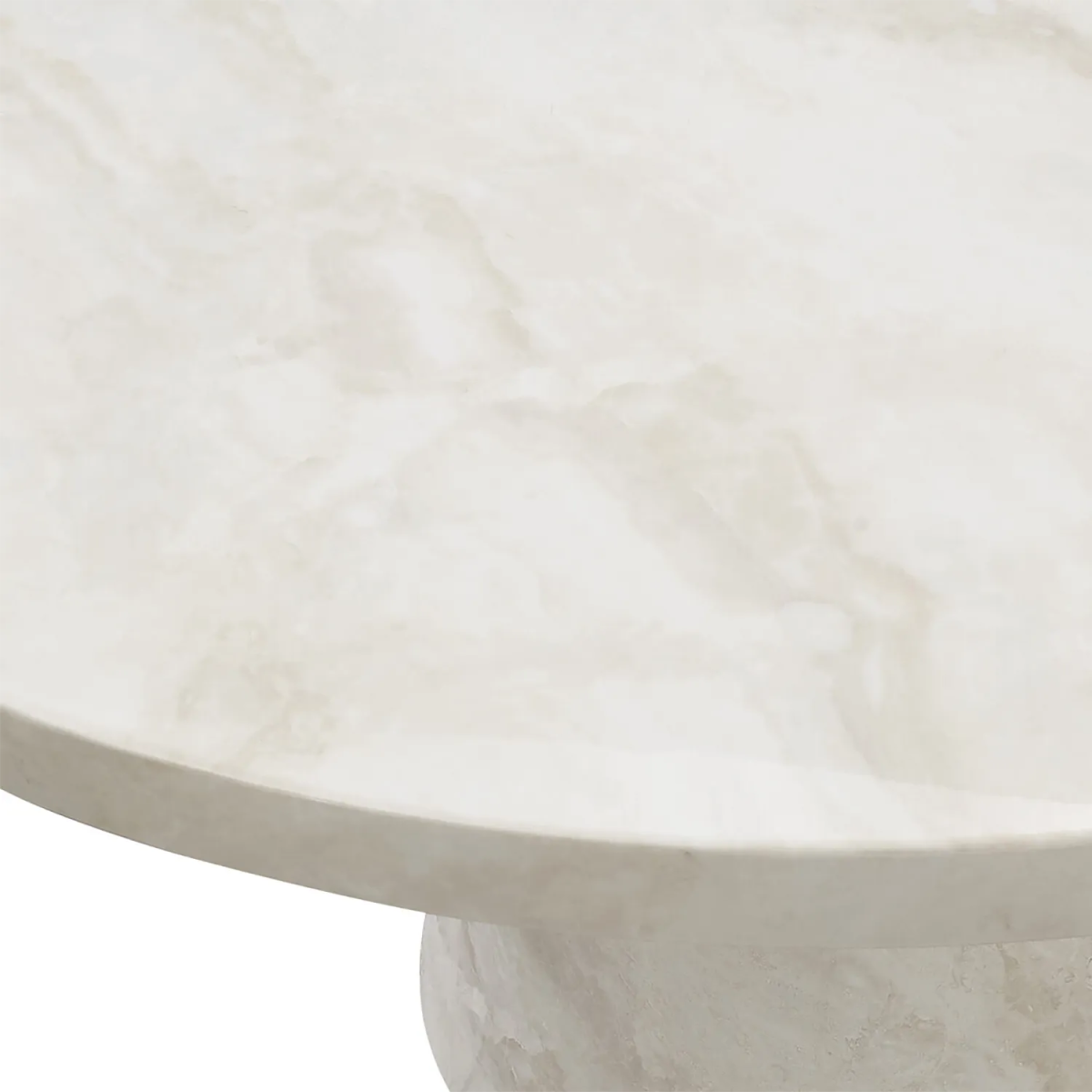 Apollo Taupe Marble Round Dining Table with 4 Beige Swivel Chairs - Pendle Village Furniture