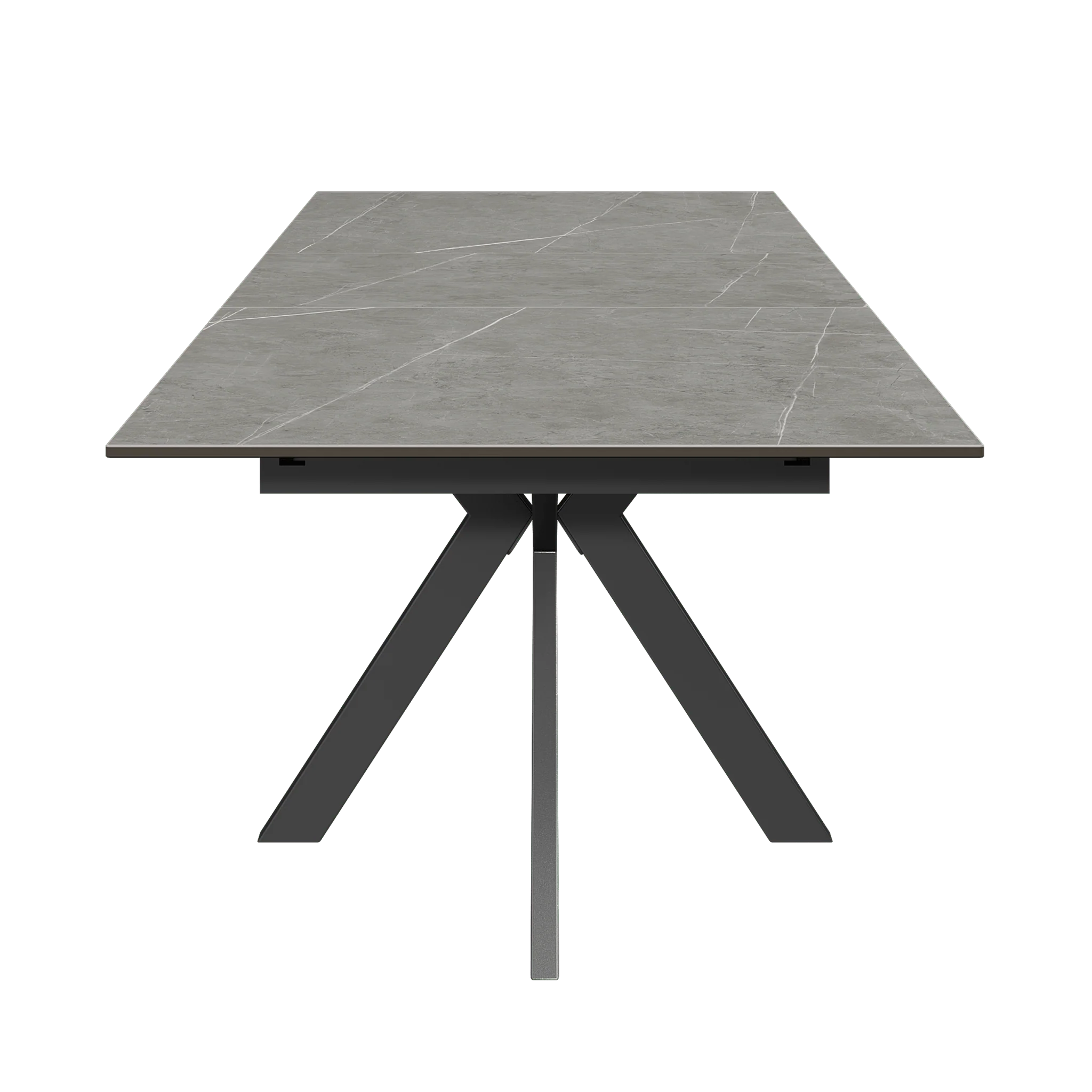 Amari 130-170cm Matte Grey Ceramic Extending Dining Table