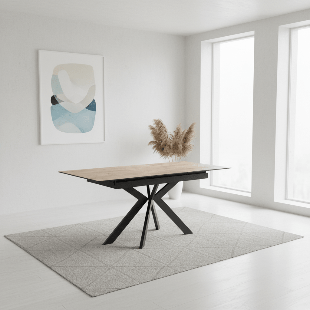Amari 130-170cm Wood Look Ceramic Extending Dining Table