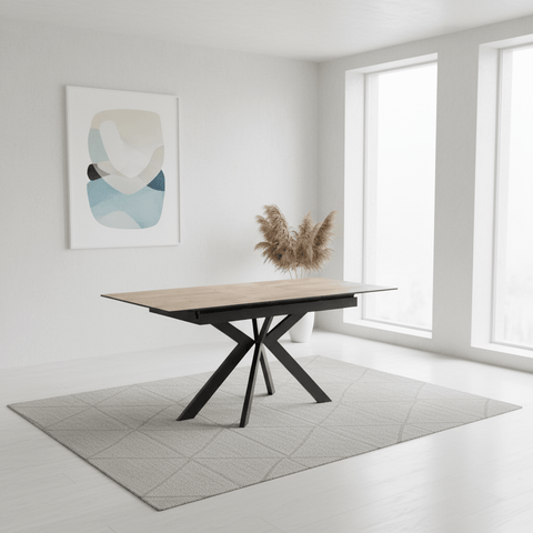 Amari 130-170cm Wood Look Ceramic Extending Dining Table