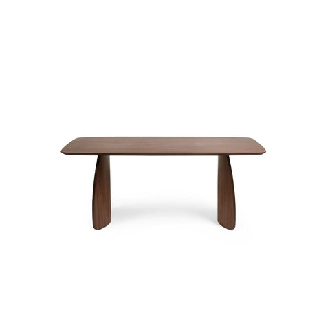 Modern Artemis Curved Leg Walnut Dining Table 