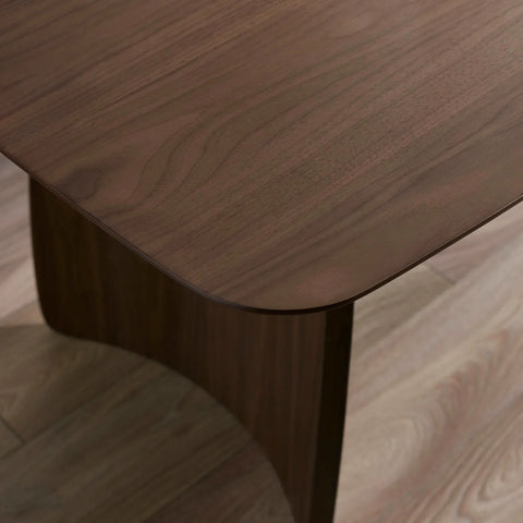 Artemis Curved Leg Walnut Dining Table - Pendle Village Furniture