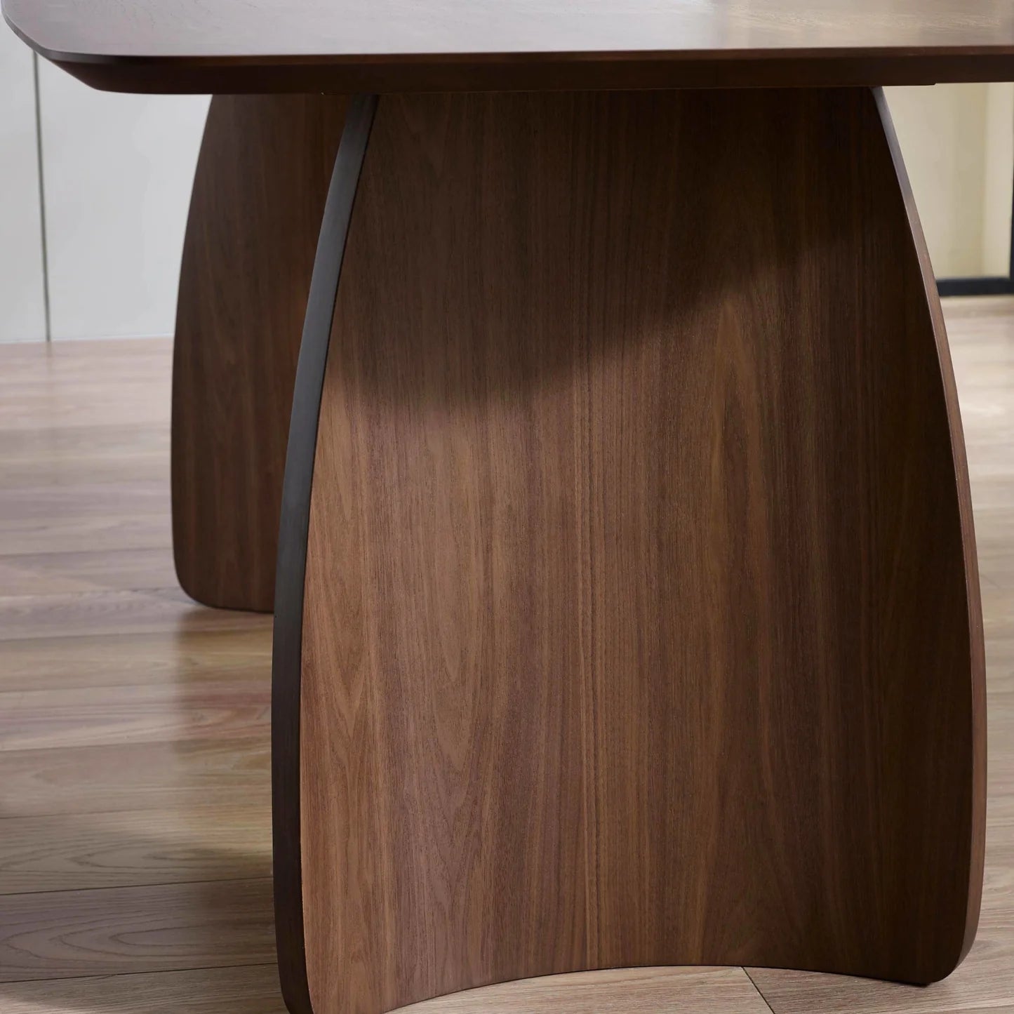 Artemis Curved Leg Walnut Dining Table - Pendle Village Furniture