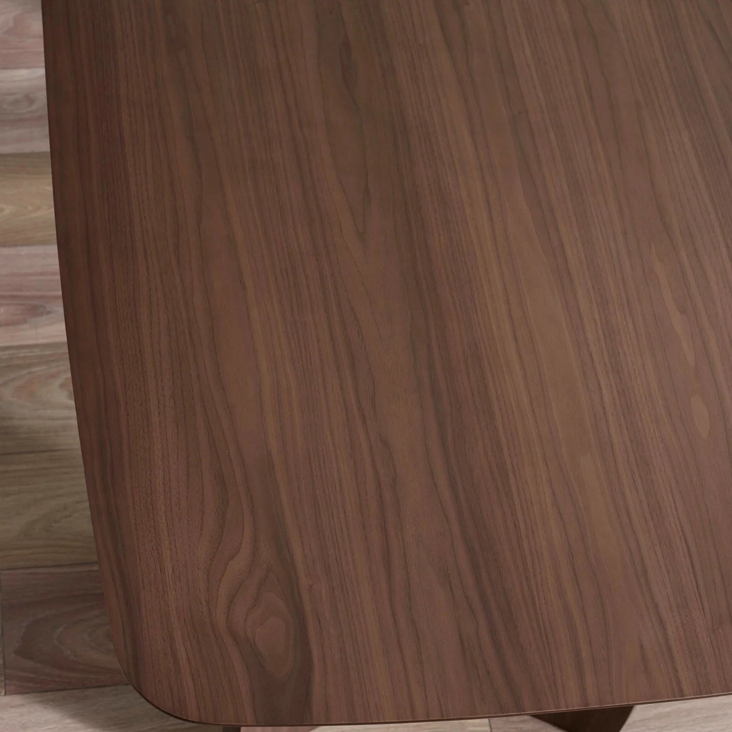 Artemis Curved Leg Walnut Dining Table - Table top