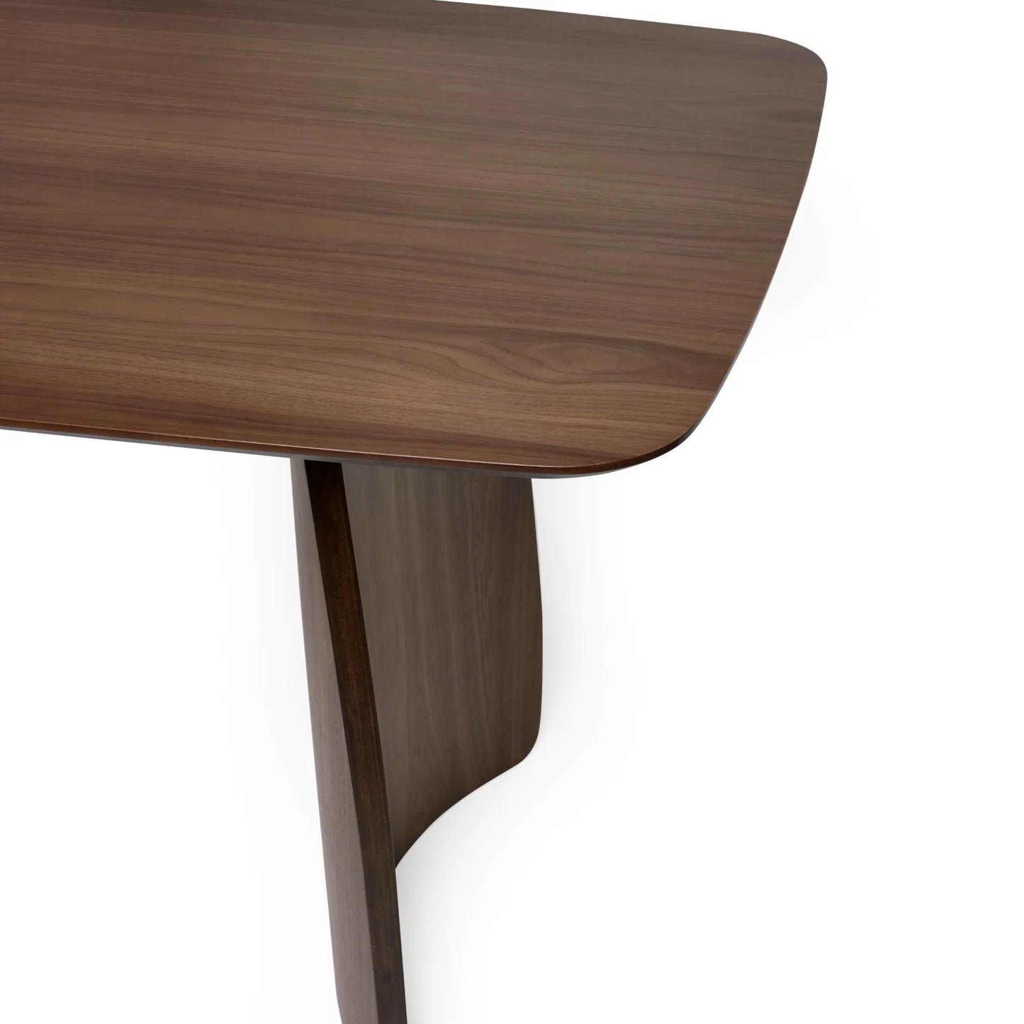 Artemis Curved Leg Walnut Dining Table - Pendle Village Furniture