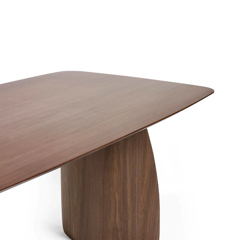 Artemis Curved Leg Walnut Dining Table - Pendle Village Furniture