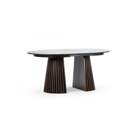 Battersea Extending Dark Oak Dining Table - Pendle Village Furniture