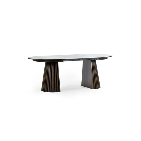Battersea Extending Dark Oak Dining Table - Pendle Village Furniture