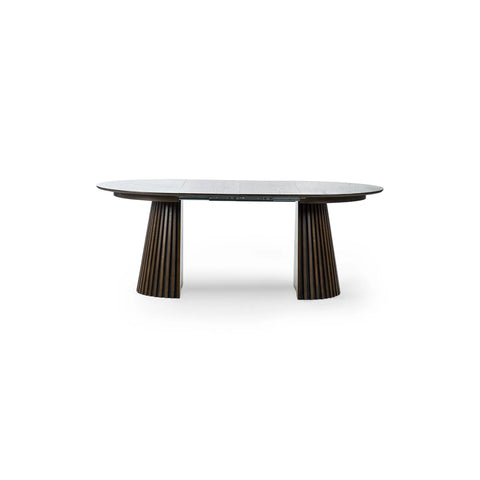 Battersea Extending Dark Oak Dining Table - Pendle Village Furniture