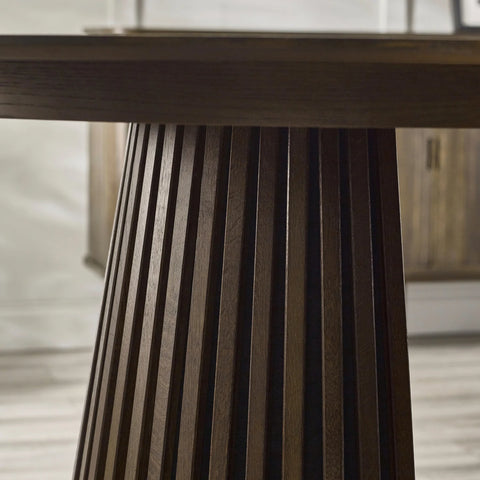 Battersea Extending Dark Oak Dining Table - Pendle Village Furniture