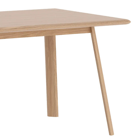 Asiago Solid White Oak 2m Dining Table, also available in Smoked Oak. Choose from 1.4m,1.7m or 2m Dining Table - Close Up of Table Design 