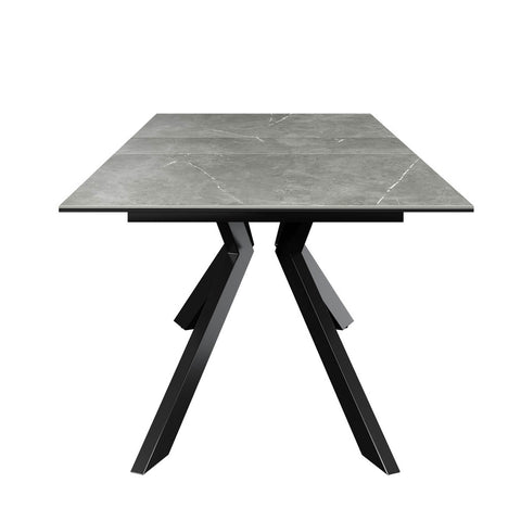 Athens Grey Matte Ceramic Extending Dining Table - Pendle Village Furniture