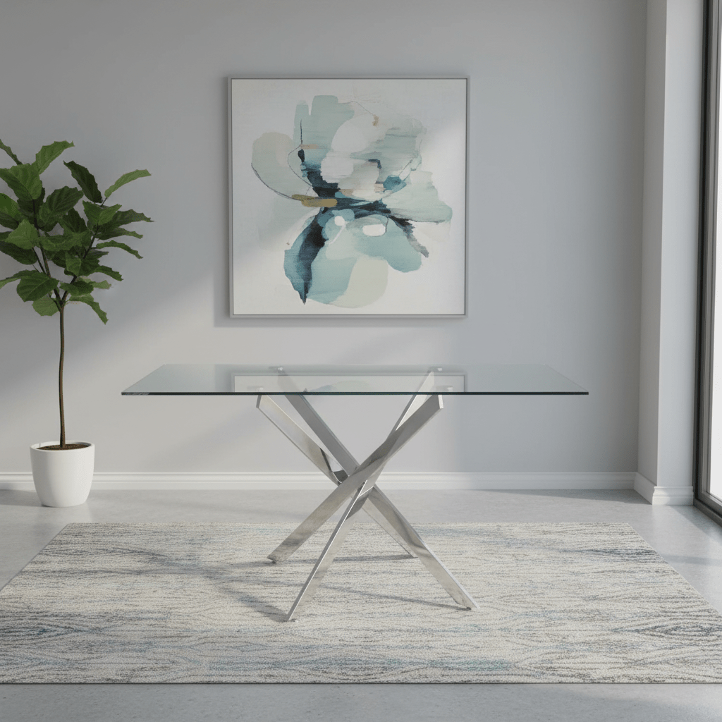 Ace Rectangle Glass Dining Table